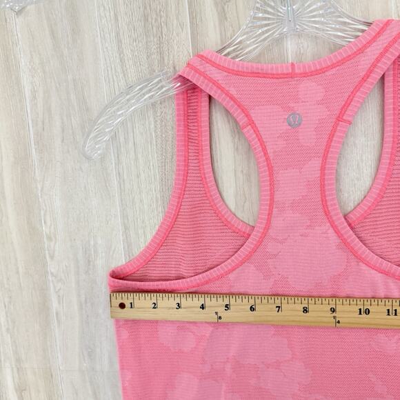 LULULEMON Swiftly Tech Racerback Tank Top Womens Size 8 Coral Pink Gym Running - Picture 11 of 13